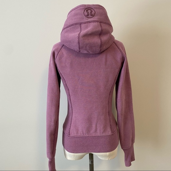 Lululemon Scuba Hoodie Muted Mauve Stripes Galore Microstripe - Picture 13 of 15